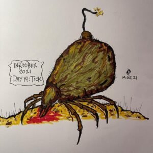 inktober 2021 - day 14 - Tick