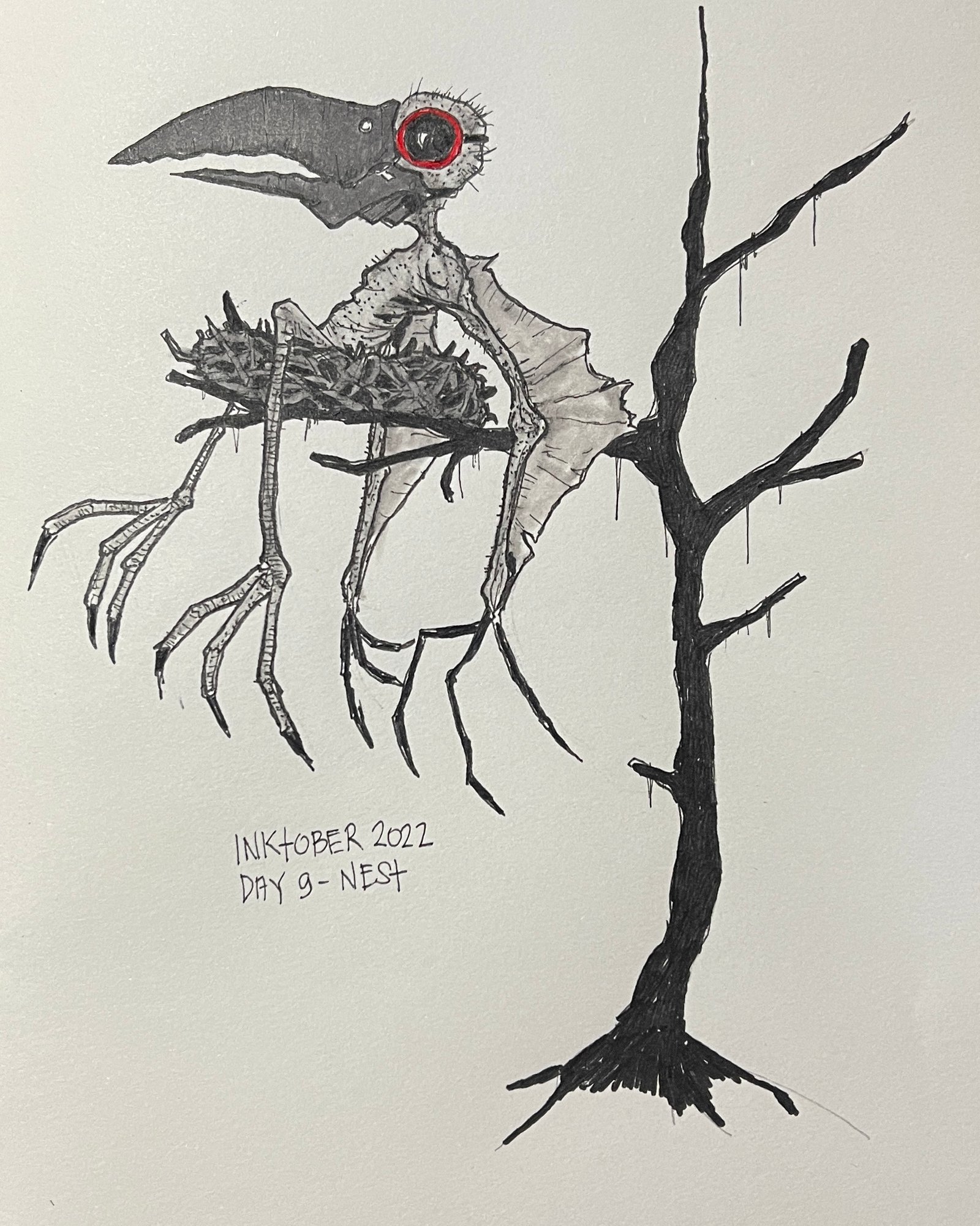 Inktober 2022 - Day 9 - Nest