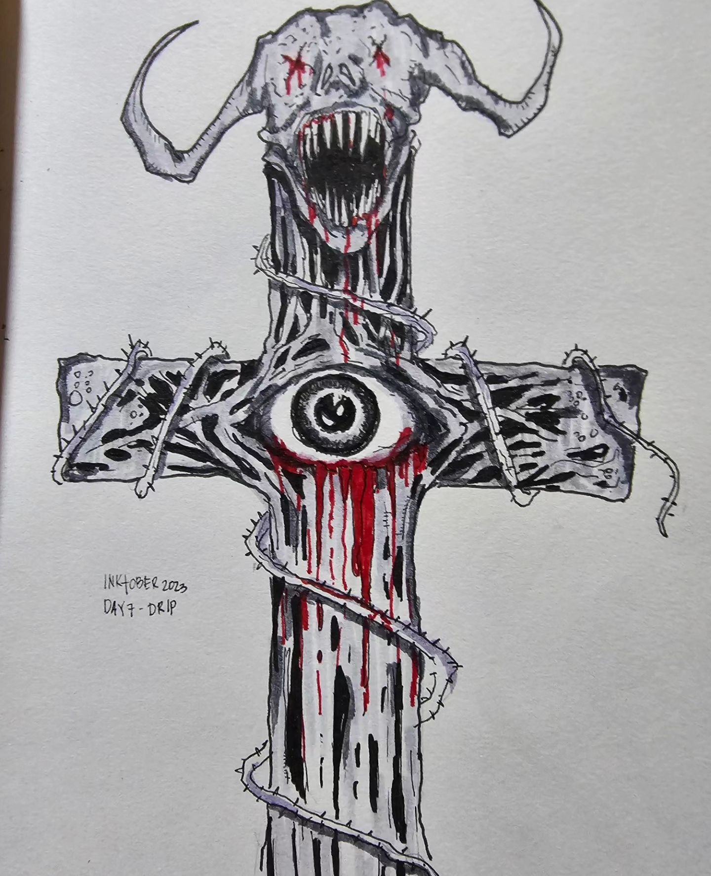 SCP themed inktober 2023 Day7: Drip with SCP-076-2 by Zoomiearia