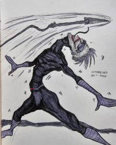 inktober2023-Day4-Dodge