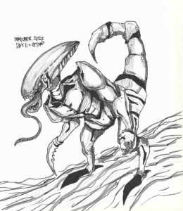 Inktober-2025-Day11-Sting