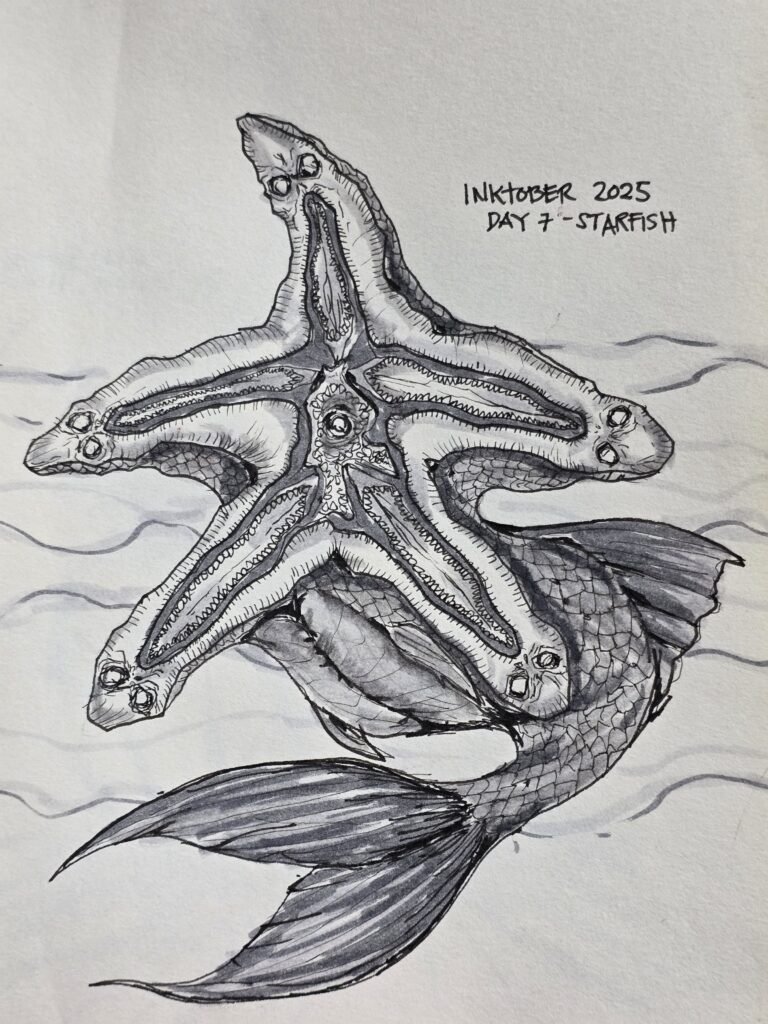 Inktober 2027 - Day 7 - Starfish