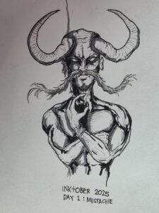 Inktober 2025 - Day 1 - Mustache