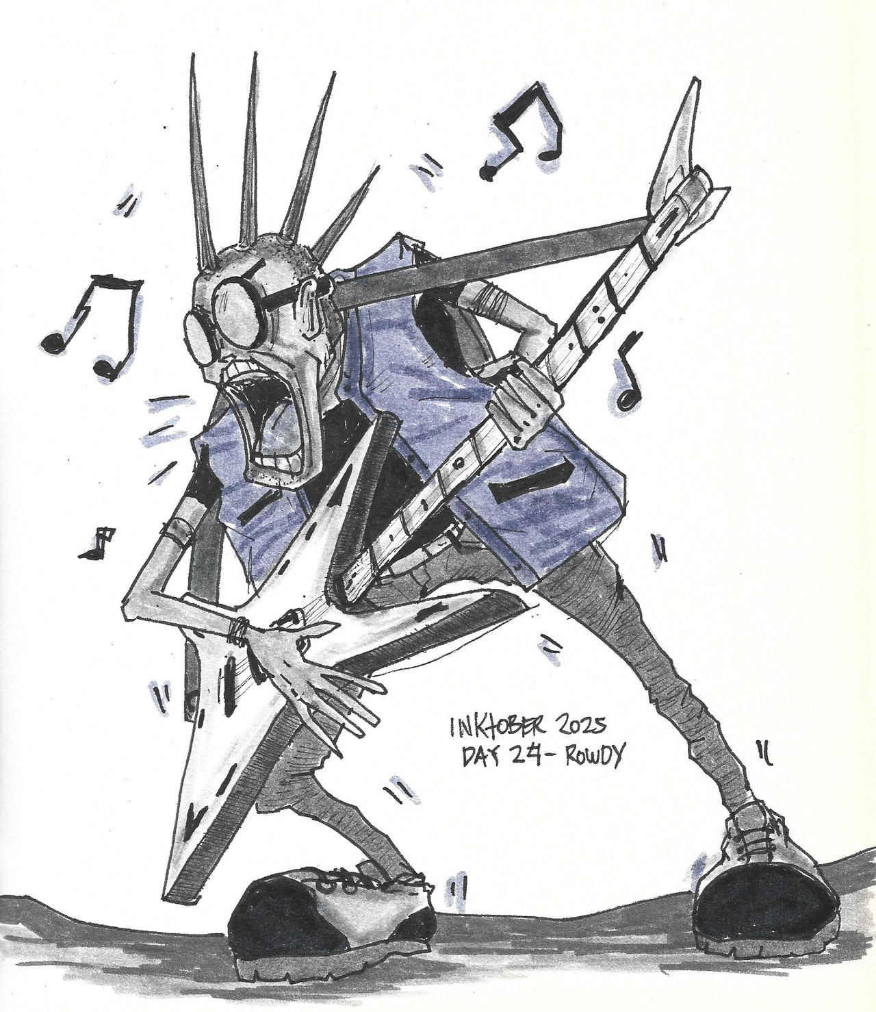 Inktober 2025 Day 24 Rowdy