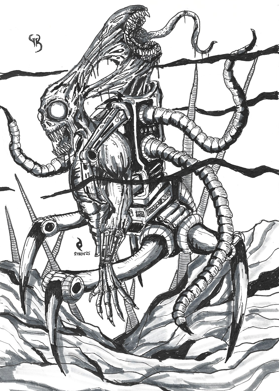 Corrupted Half-Breed Mech Monster